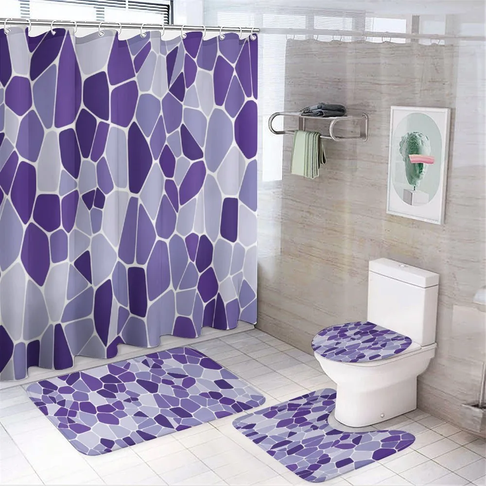 Monochromatic Voronoi — 4-Piece Bathroom Set preview