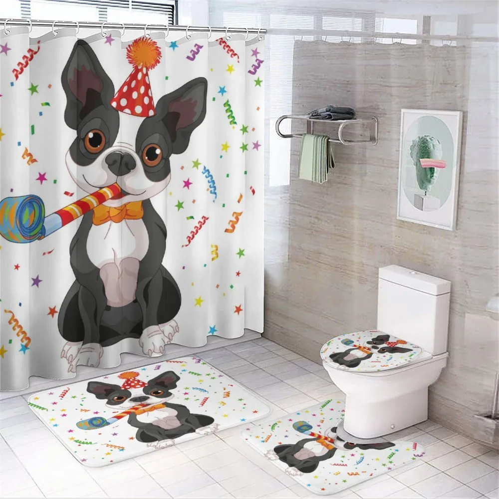 Boston Terrier Dog — 4-Piece Bathroom Set preview