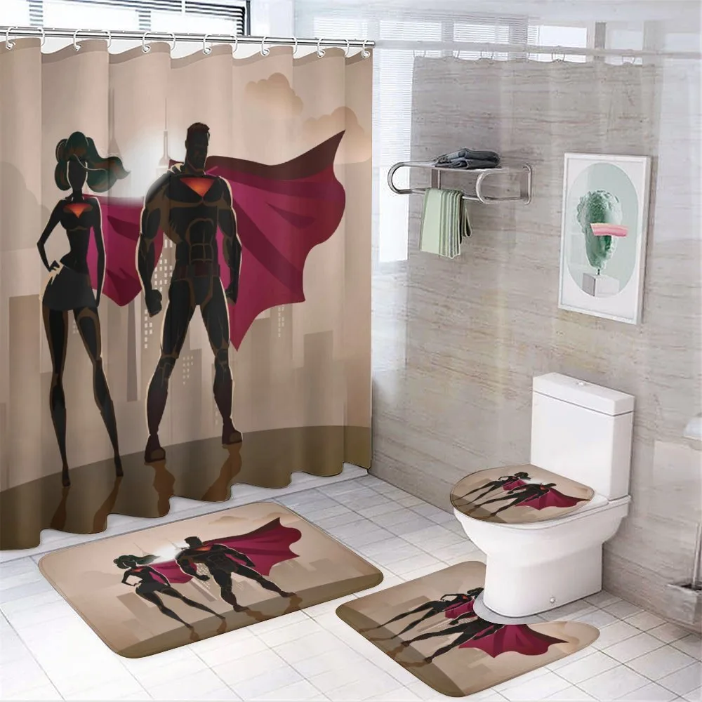 City Hero Hot Couple — 4-Piece Bathroom Set preview