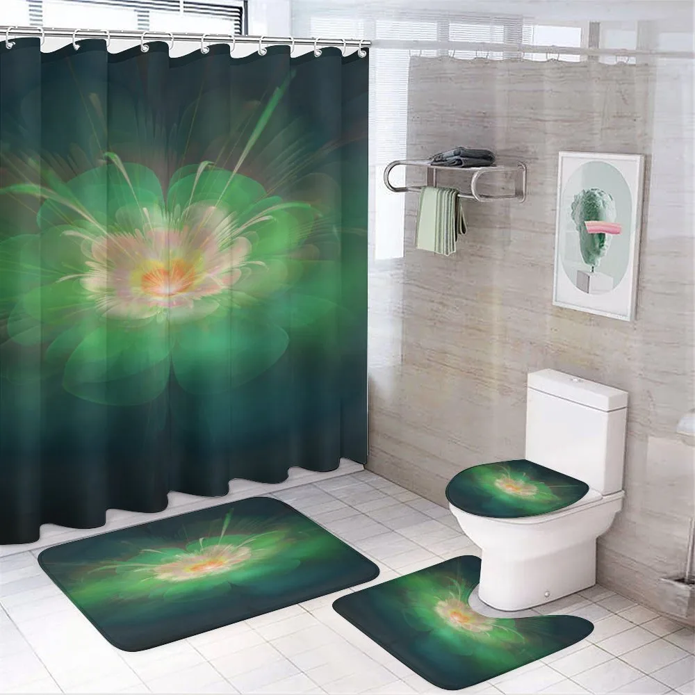 Digital Abstract Buds — 4-Piece Bathroom Set preview