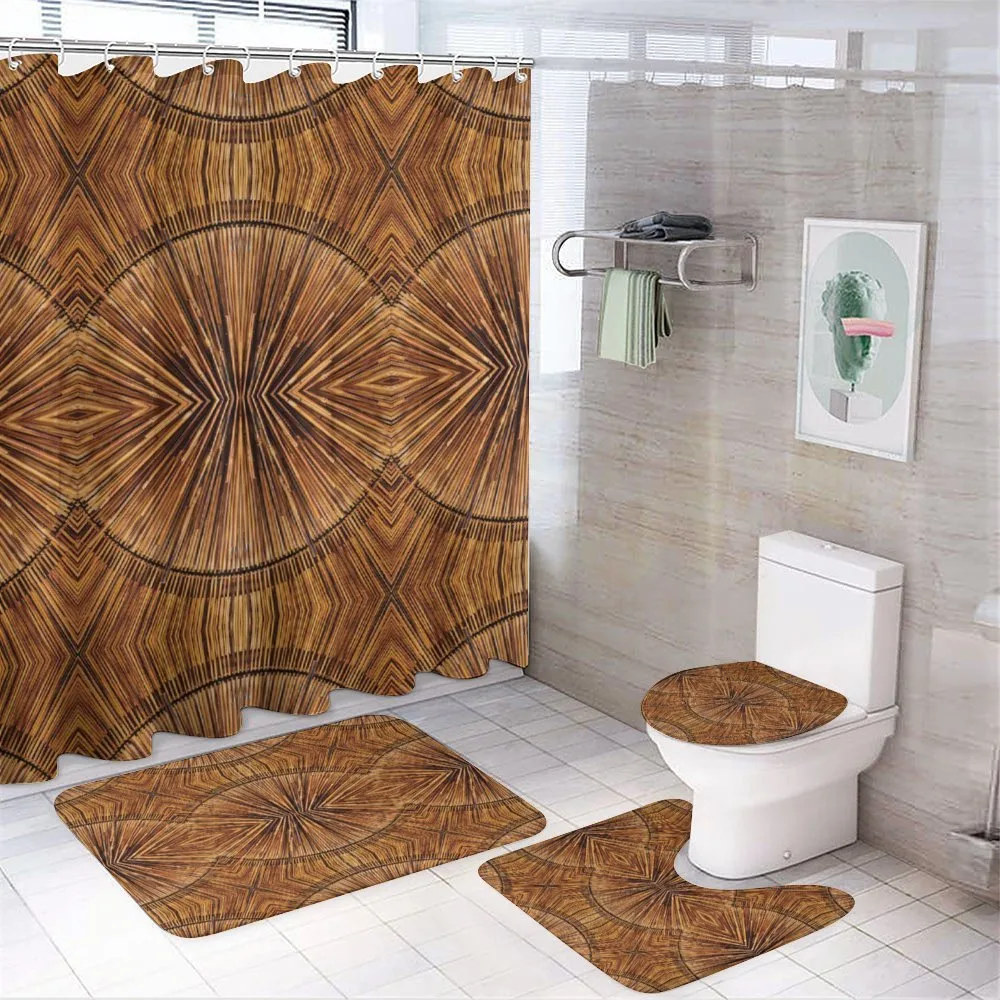 Eastern Bamboo Pattern — 4-Piece Bathroom Set preview