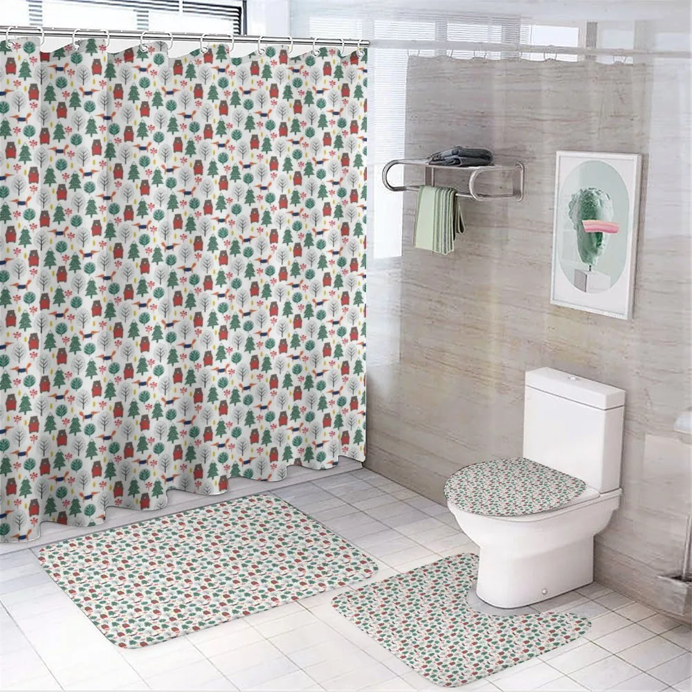 Fox and Bear Forest — 4-Piece Bathroom Set preview