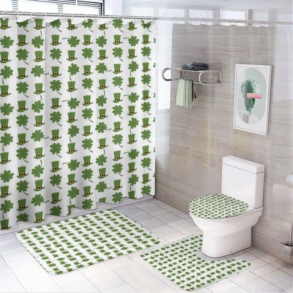 Leprechaun Hat and Shamrock — 4-Piece Bathroom Set preview