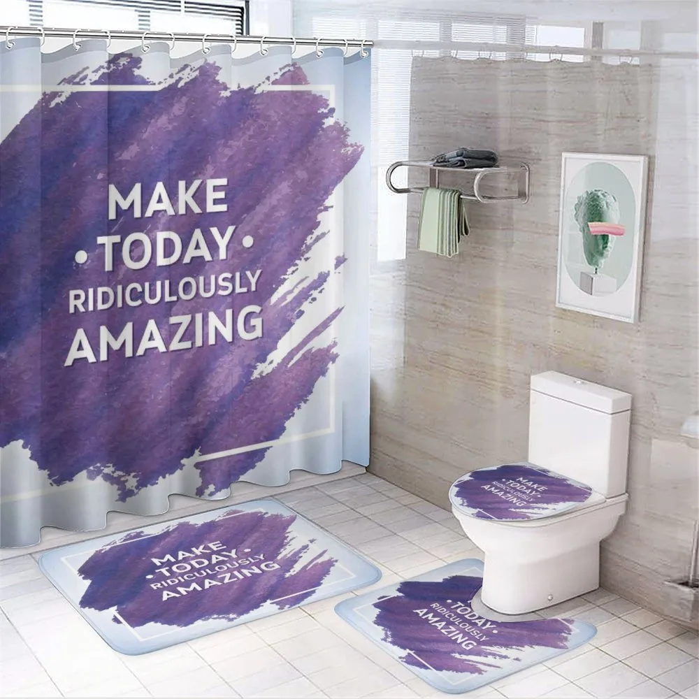 Make Today Text — 4-Piece Bathroom Set preview