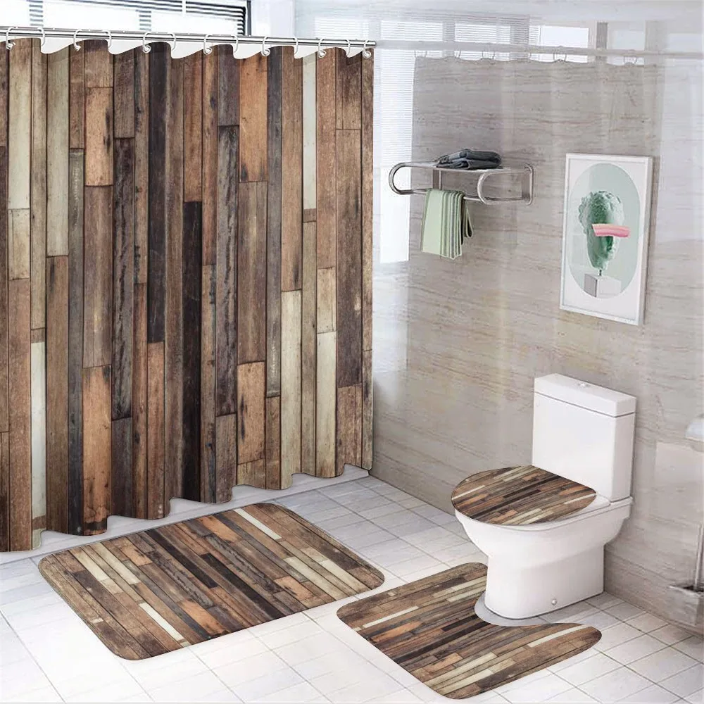 Old Floor Rustic Style — 4-Piece Bathroom Set preview