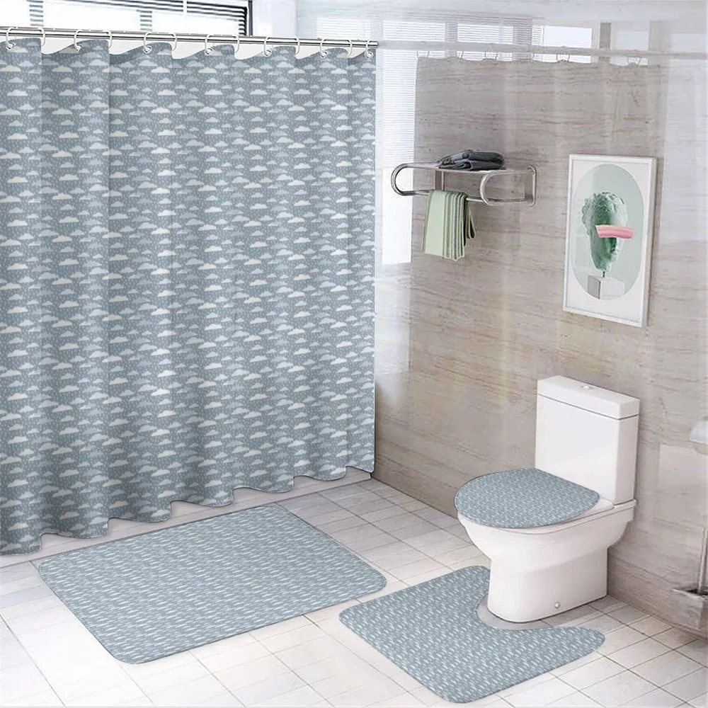 Rainfalls and Puffy Clouds — 4-Piece Bathroom Set preview