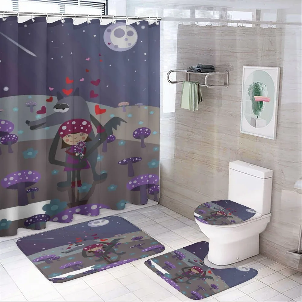 Red Riding Hood and Wolf — 4-Piece Bathroom Set preview