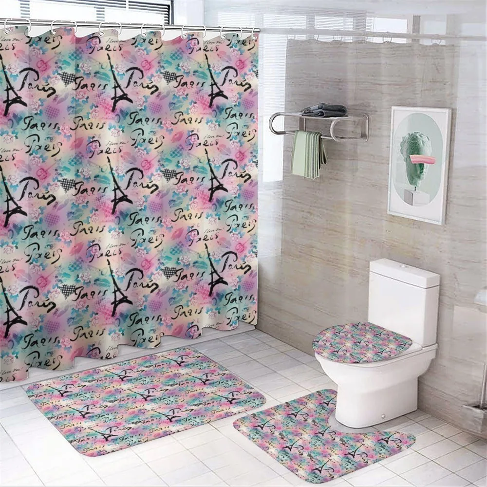 Rose Flowers Romantic — 4-Piece Bathroom Set preview