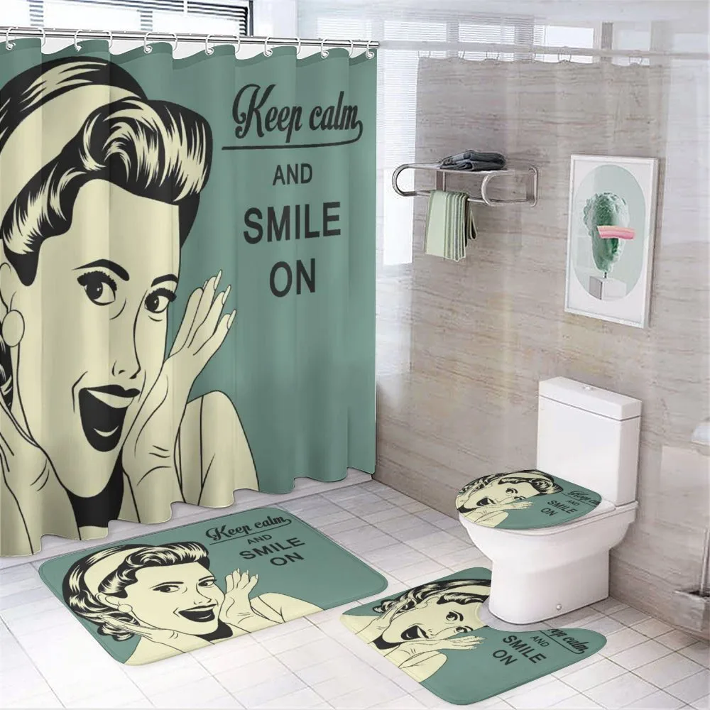 Smiling Lady — 4-Piece Bathroom Set preview