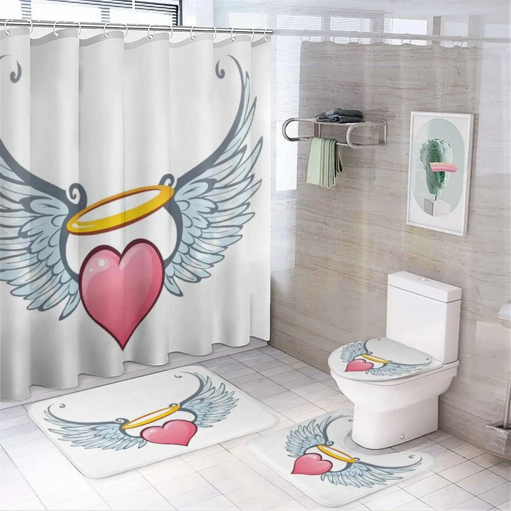 Valentines Day Winged Heart — 4-Piece Bathroom Set preview