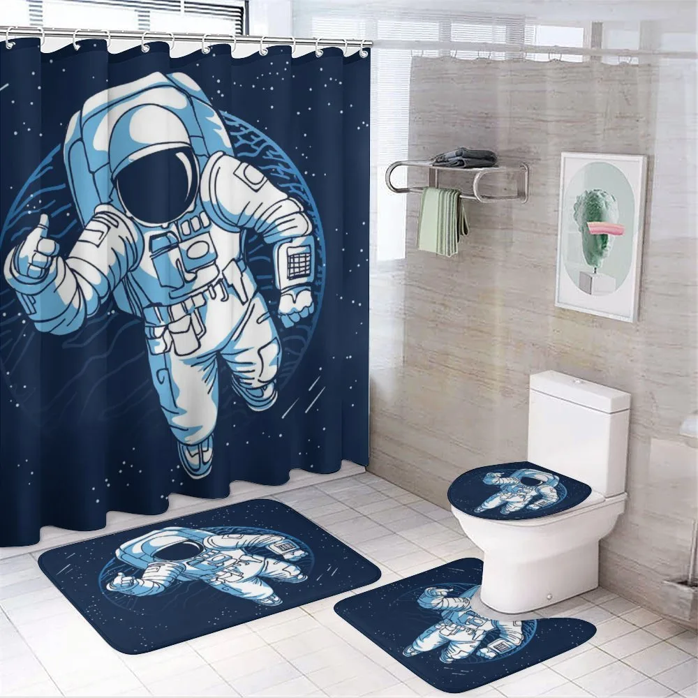 Cartoon Design Spaceman — 4-Piece Bathroom Set preview