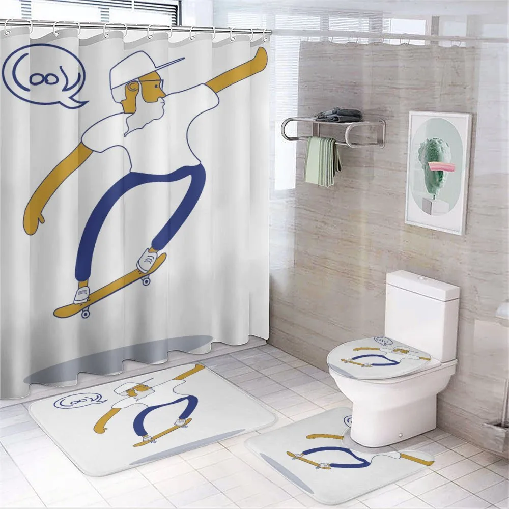 Cool Hipster Skater Urban — 4-Piece Bathroom Set preview