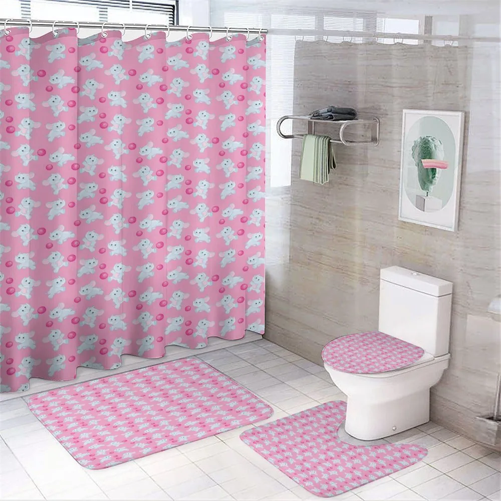 Girly Happy Animals — 4-Piece Bathroom Set preview