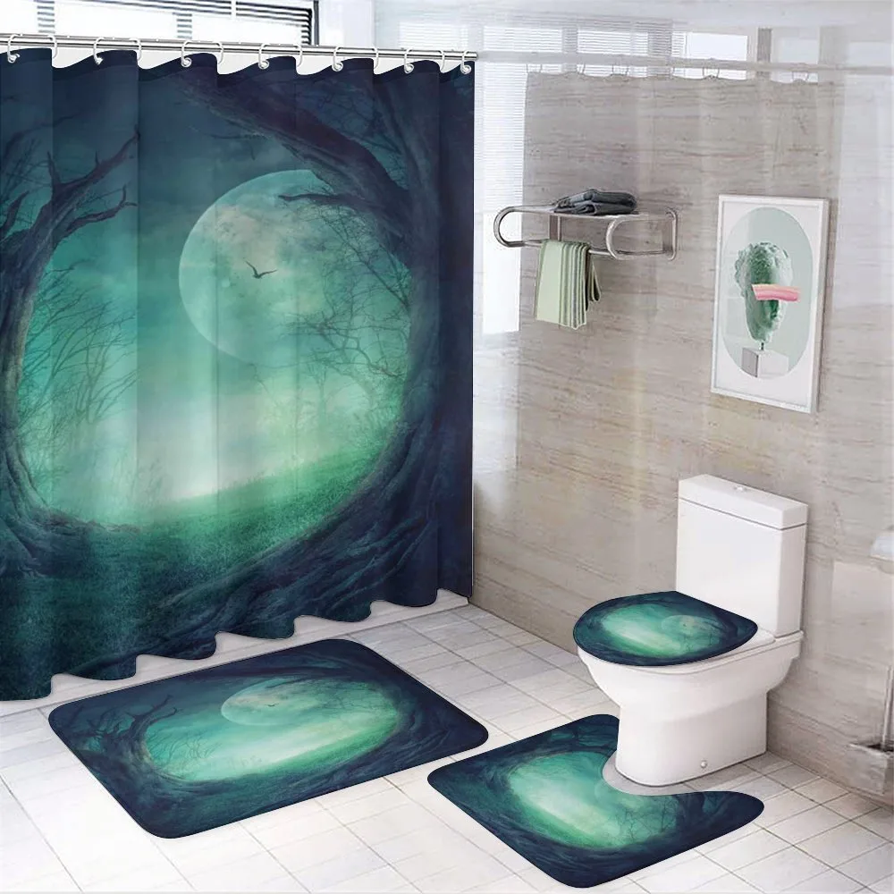 Spooky Valley in Woods — 4-Piece Bathroom Set preview
