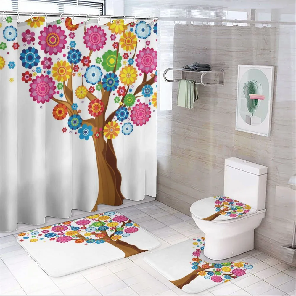 Tree Vibrant Blooms 4-Piece Bathroom Set product video