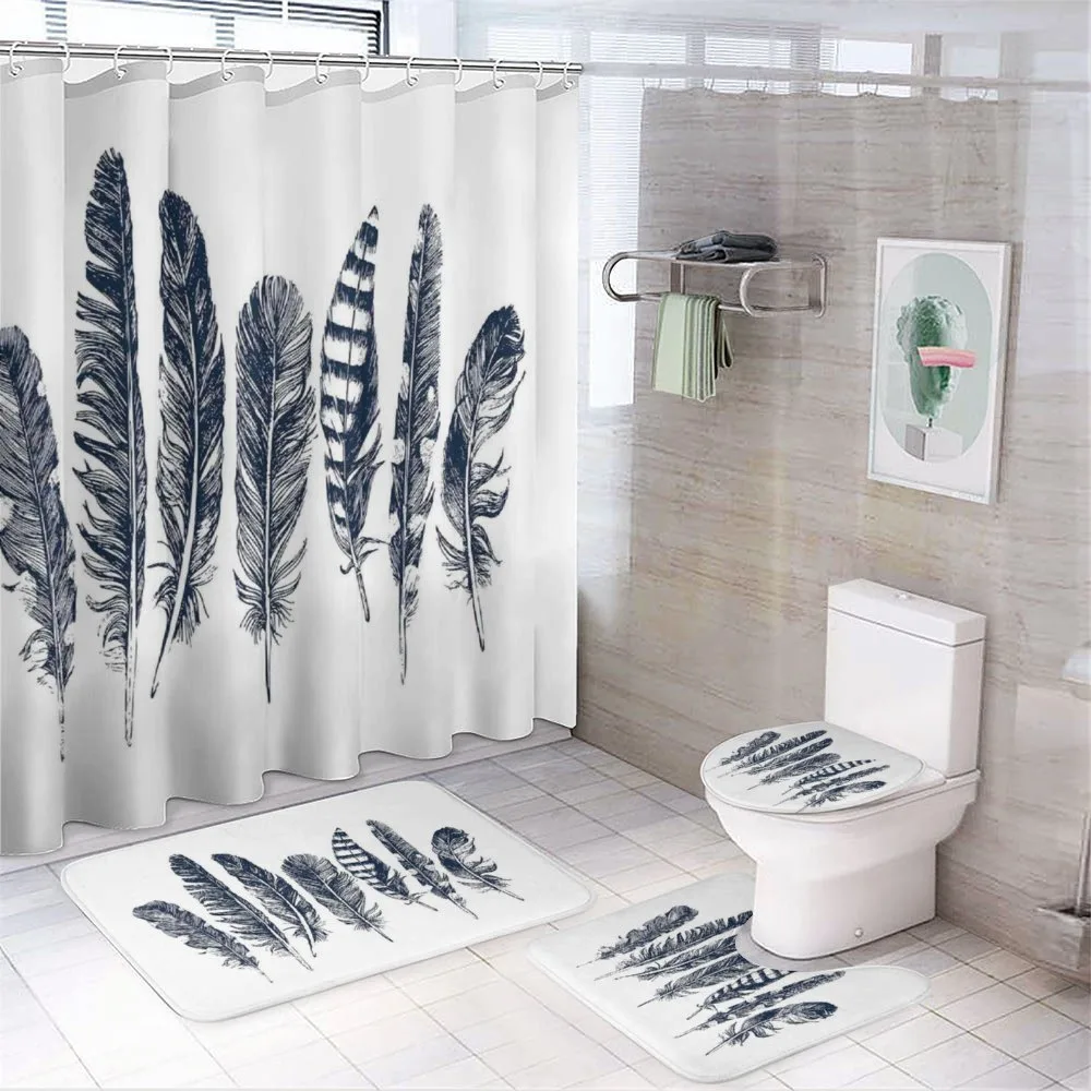 Tribal Sketch Motifs — 4-Piece Bathroom Set preview