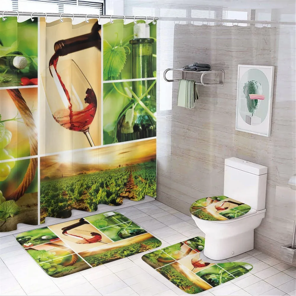 Wine Tasting Grapevine — 4-Piece Bathroom Set preview
