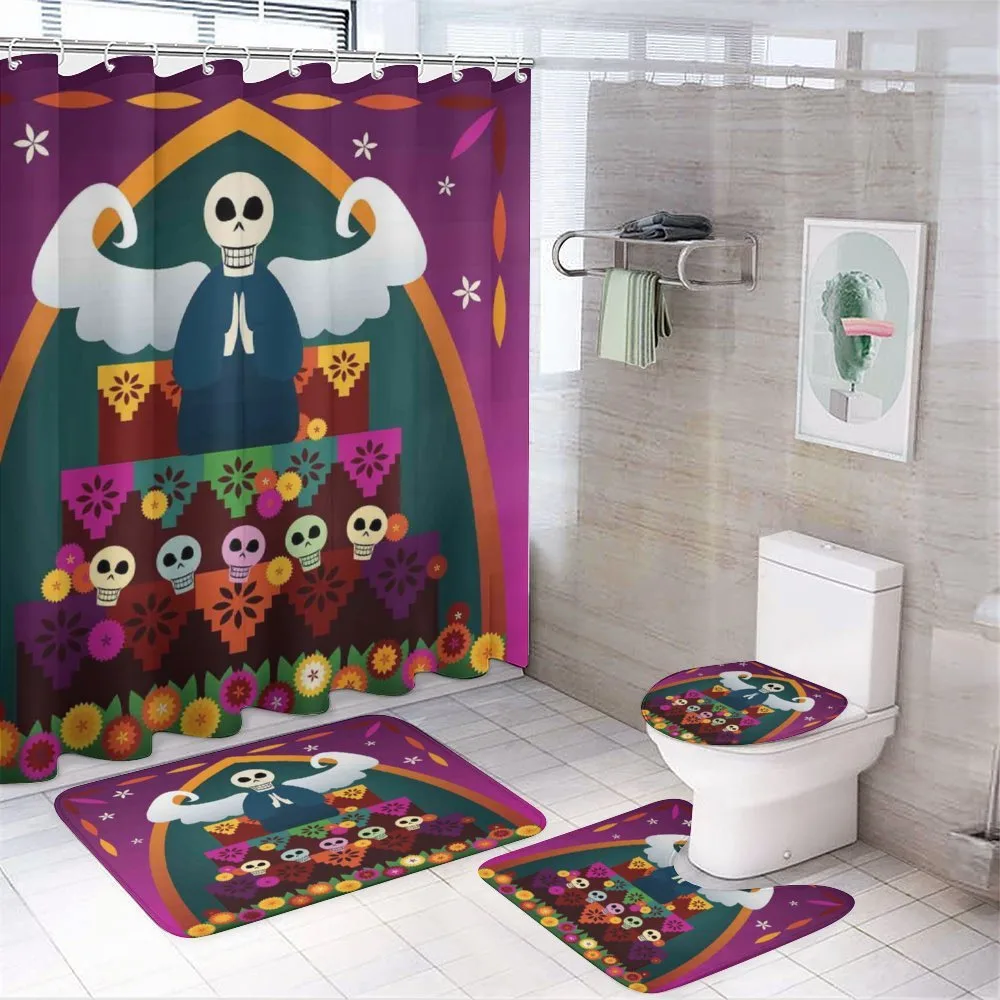 Angel Skull Altar — 4-Piece Bathroom Set preview