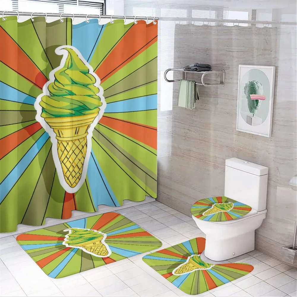 Ice Cream on a Cone — 4-Piece Bathroom Set preview