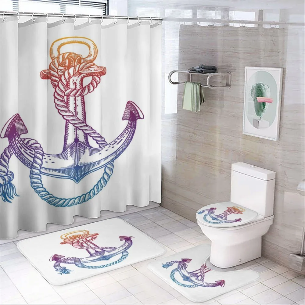 Ombre Anchor Rope — 4-Piece Bathroom Set preview