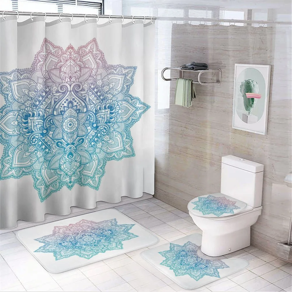 Paisley Motif Bohem Art — 4-Piece Bathroom Set preview
