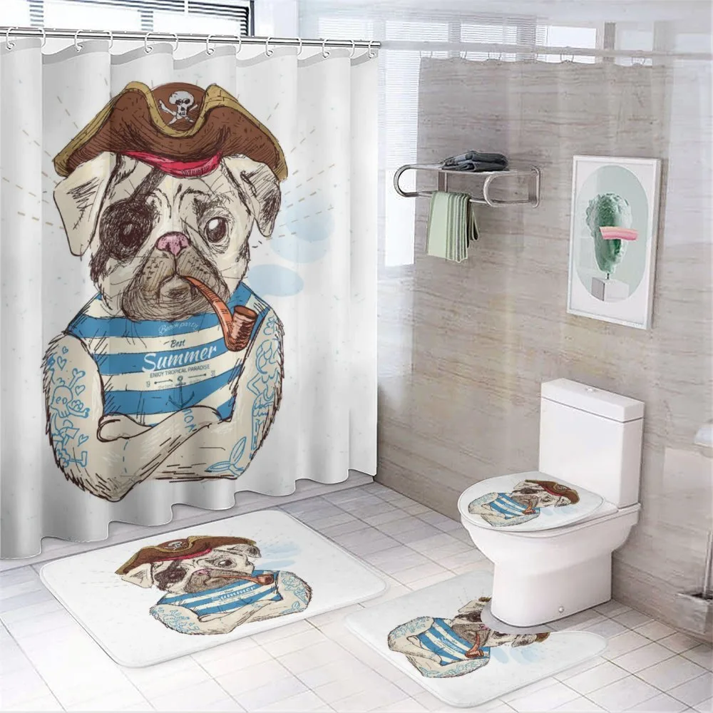 Pirate Dog Conqueror of Sea — 4-Piece Bathroom Set preview