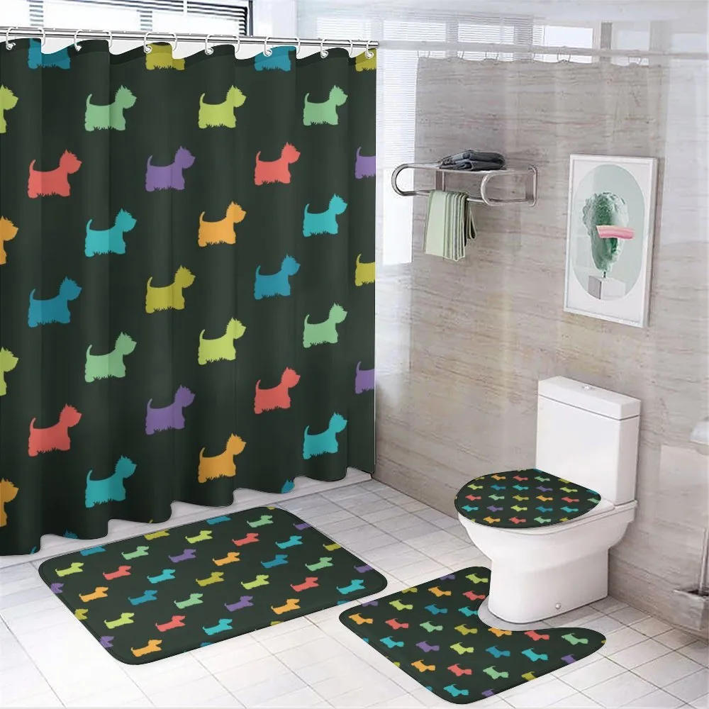 Terrier Silhouettes — 4-Piece Bathroom Set preview