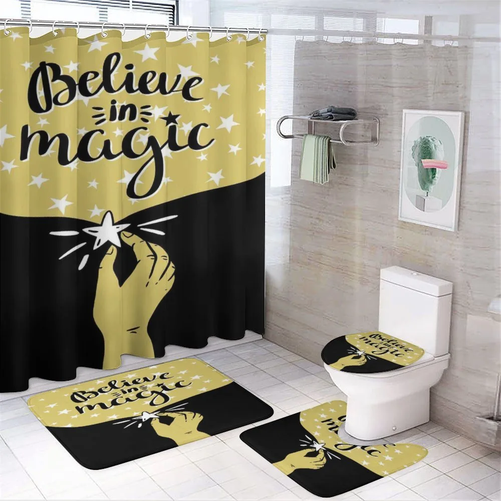 Believe in Magic Lettering — 4-Piece Bathroom Set preview