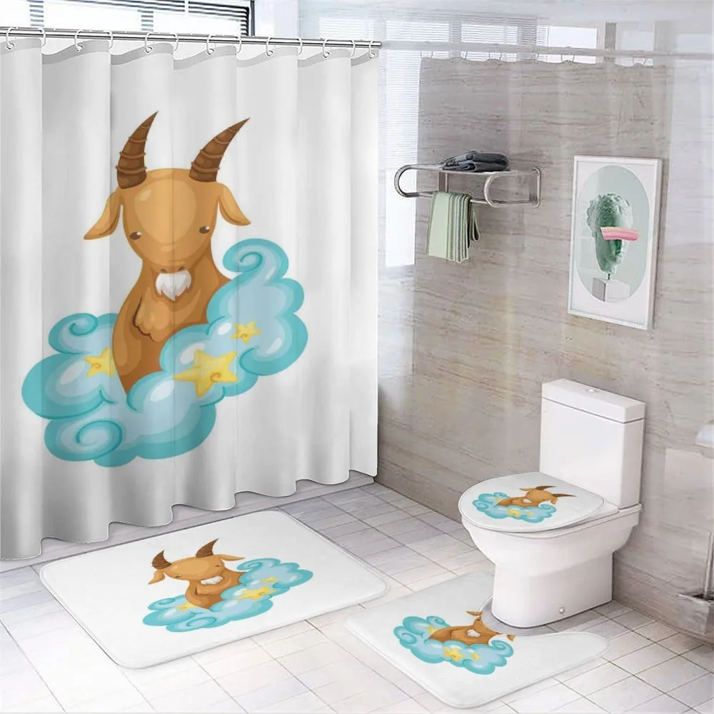 Cartoon Goat — 4-Piece Bathroom Set preview