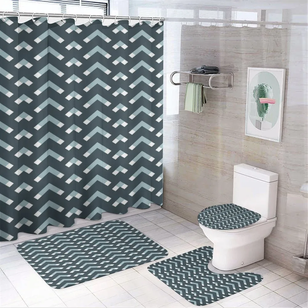 Chevron Triangle Shapes — 4-Piece Bathroom Set preview