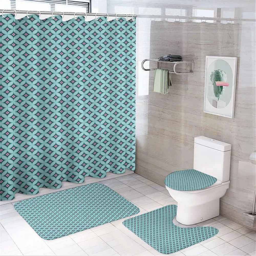 Diamond Centered Rounds — 4-Piece Bathroom Set preview