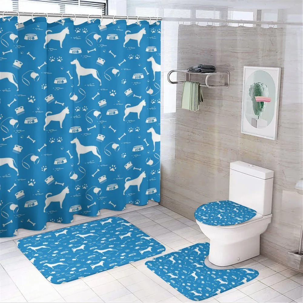 Dogs and Items — 4-Piece Bathroom Set preview