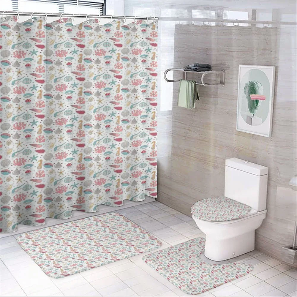 Hand Drawn Animal Pattern — 4-Piece Bathroom Set preview