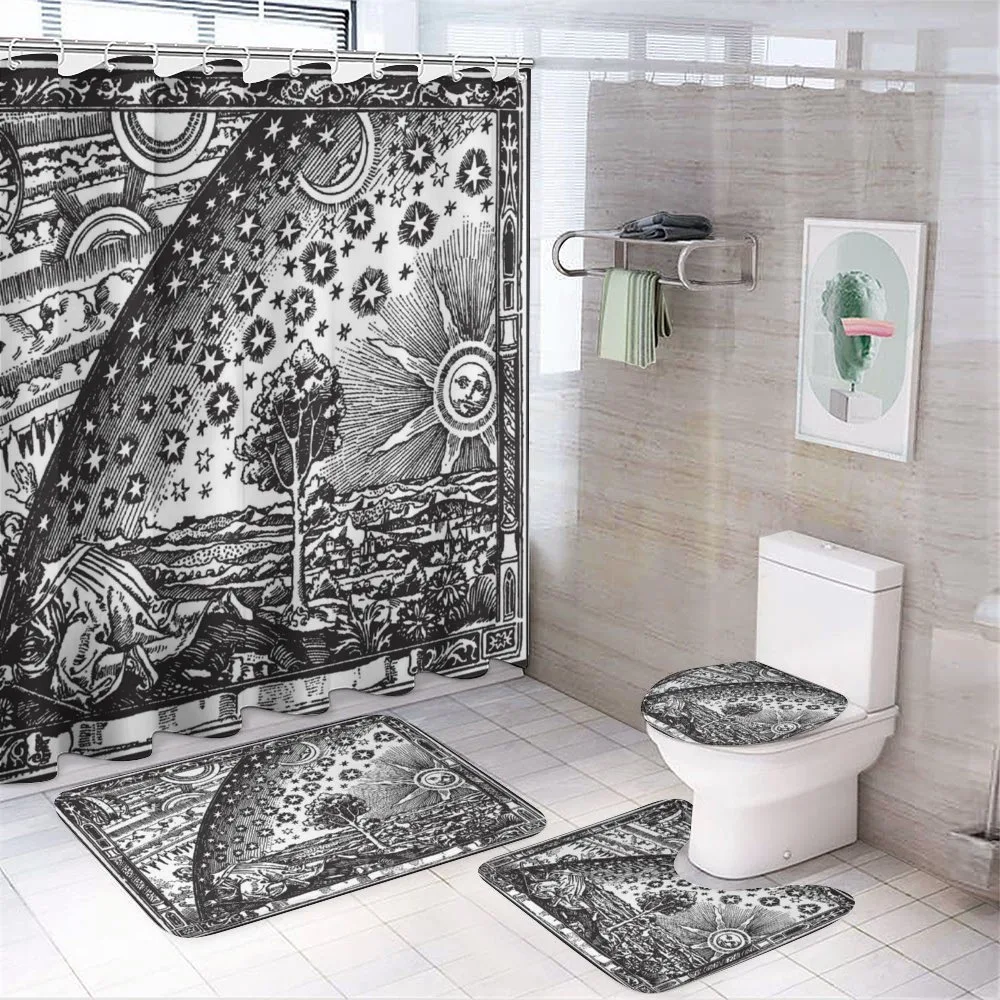 Moon Sun Planets Image — 4-Piece Bathroom Set preview