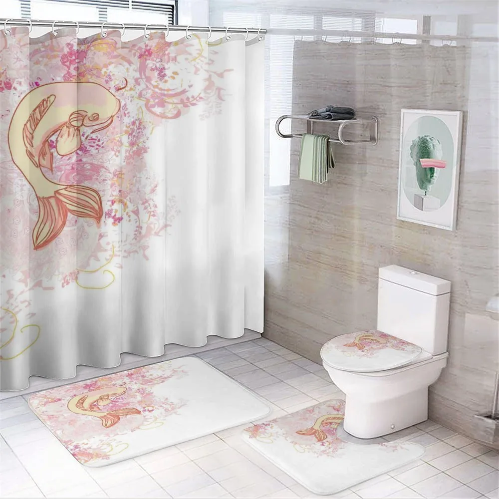 Pink Floral — 4-Piece Bathroom Set preview
