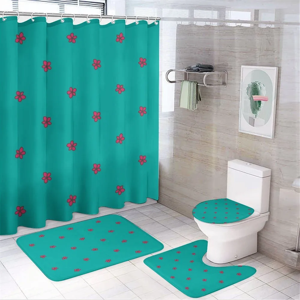 Pink Wild Flowers Nature — 4-Piece Bathroom Set preview