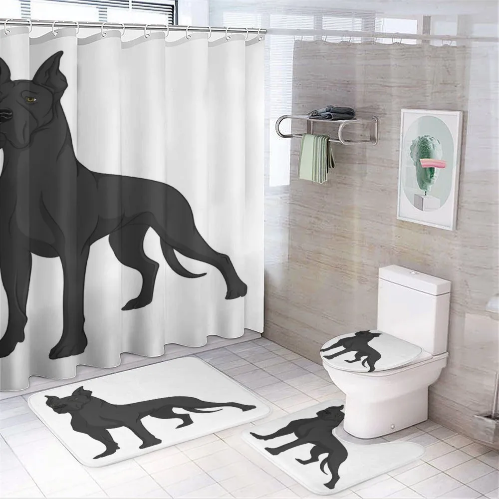 Purebred Dog on Plain — 4-Piece Bathroom Set preview