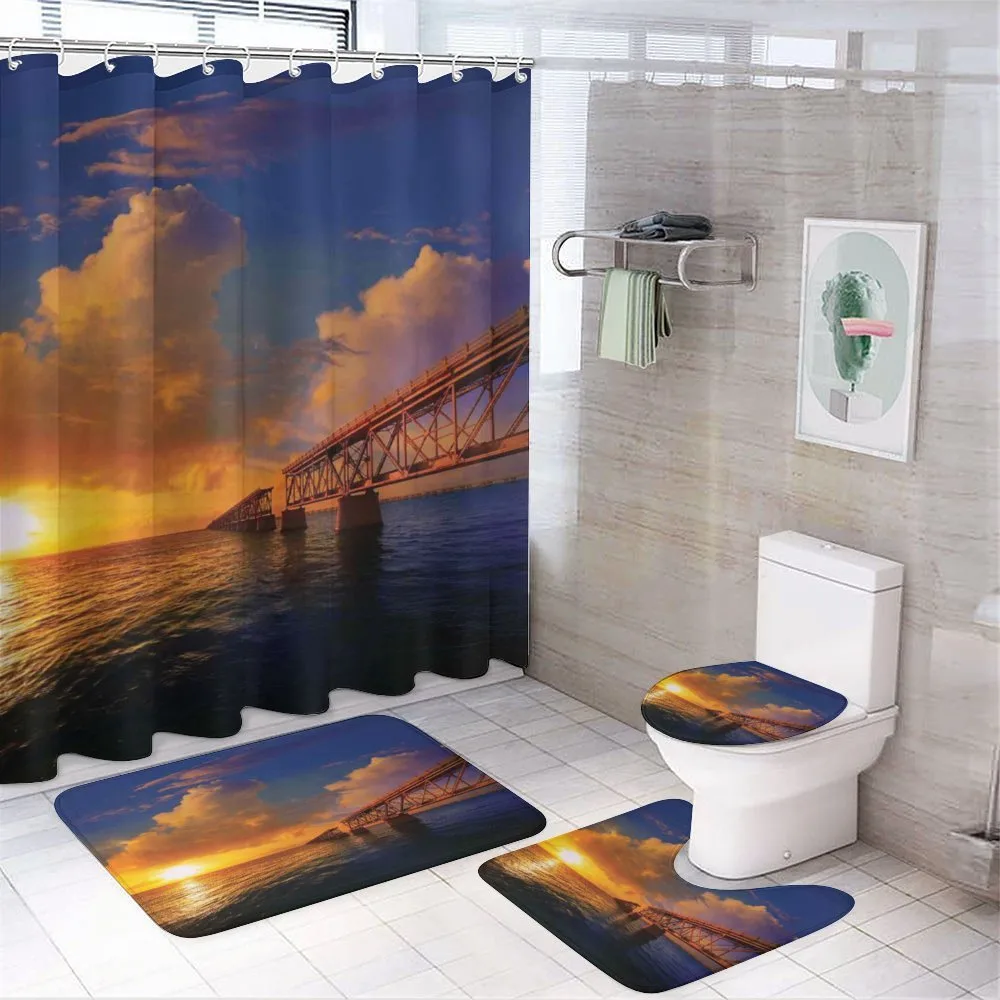 Romantic Scenery Ocean — 4-Piece Bathroom Set preview