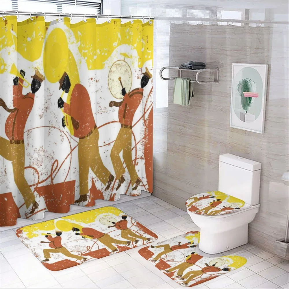 Street Band with Trumpet — 4-Piece Bathroom Set preview