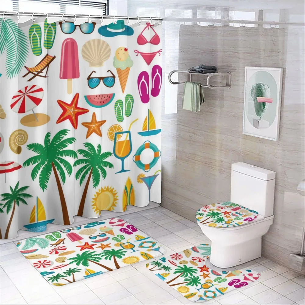 Summer Ice Cream — 4-Piece Bathroom Set preview
