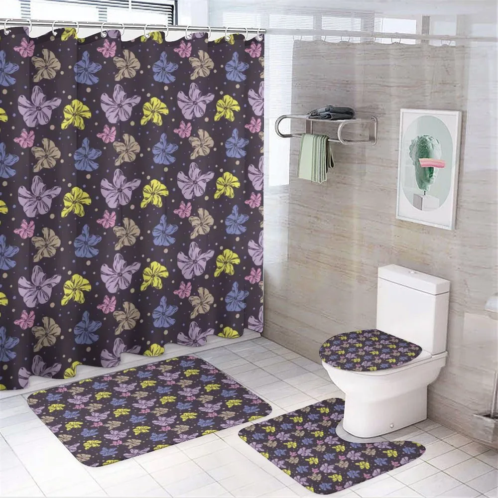 Surreal Vivid Flower Petals — 4-Piece Bathroom Set preview
