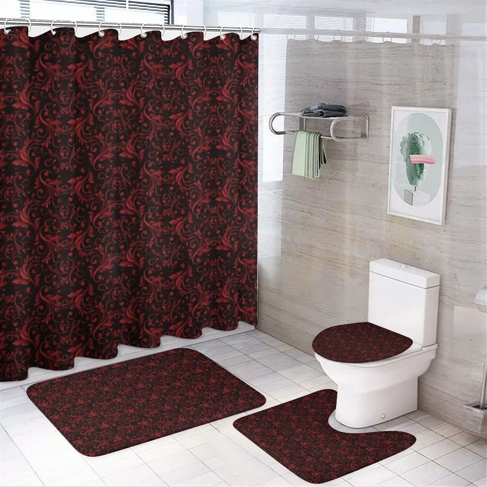 Swirls Flowers Ethnic — 4-Piece Bathroom Set preview