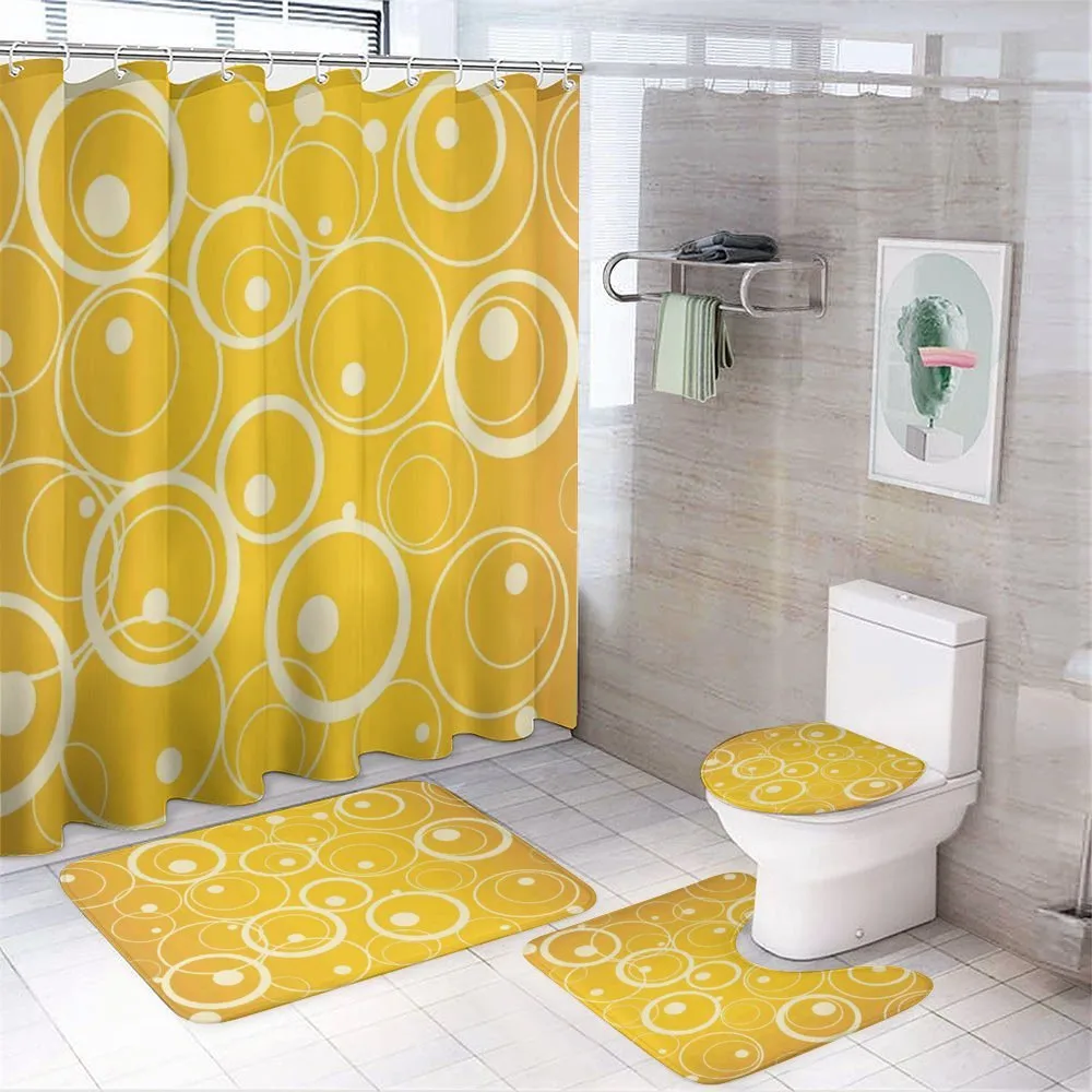 Circles and Dots — 4-Piece Bathroom Set preview
