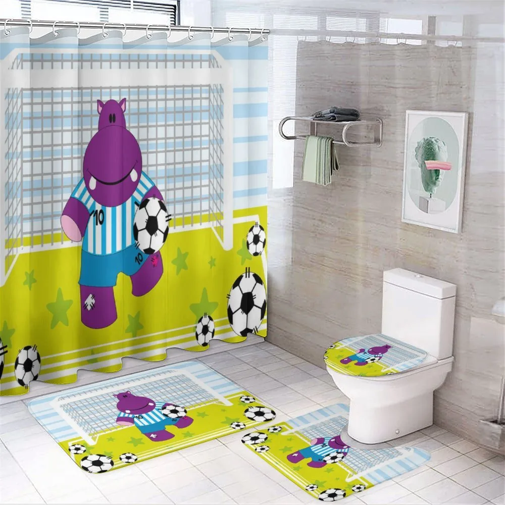 Goal Football Cartoon — 4-Piece Bathroom Set preview