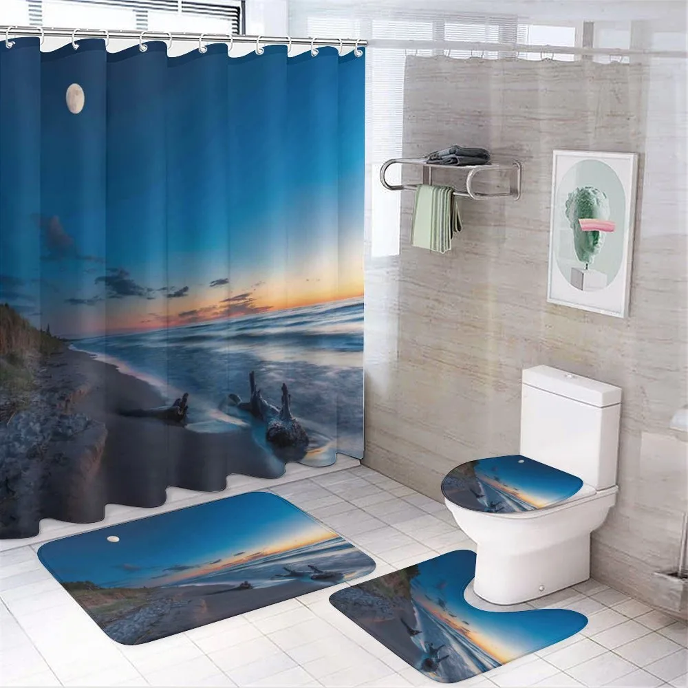Moon in Sky Lake — 4-Piece Bathroom Set preview