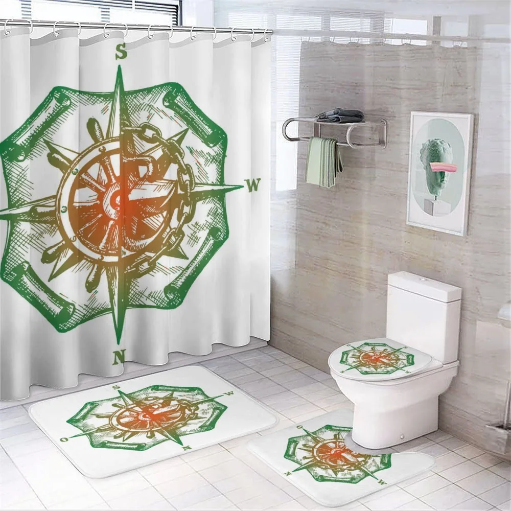 Retro Anchor Chains — 4-Piece Bathroom Set preview
