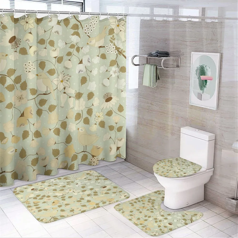 Vintage Retro Swirls — 4-Piece Bathroom Set preview