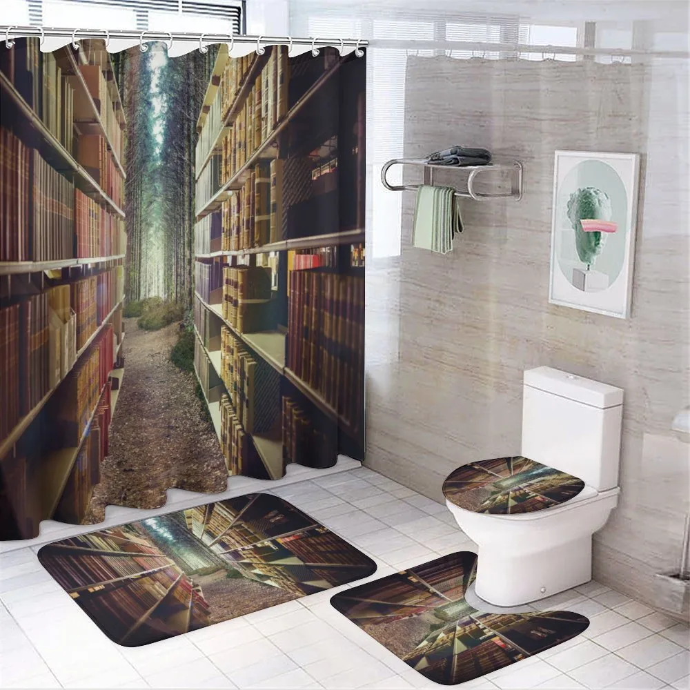 Abstract Library in Woods 4-Piece Bathroom Set product video