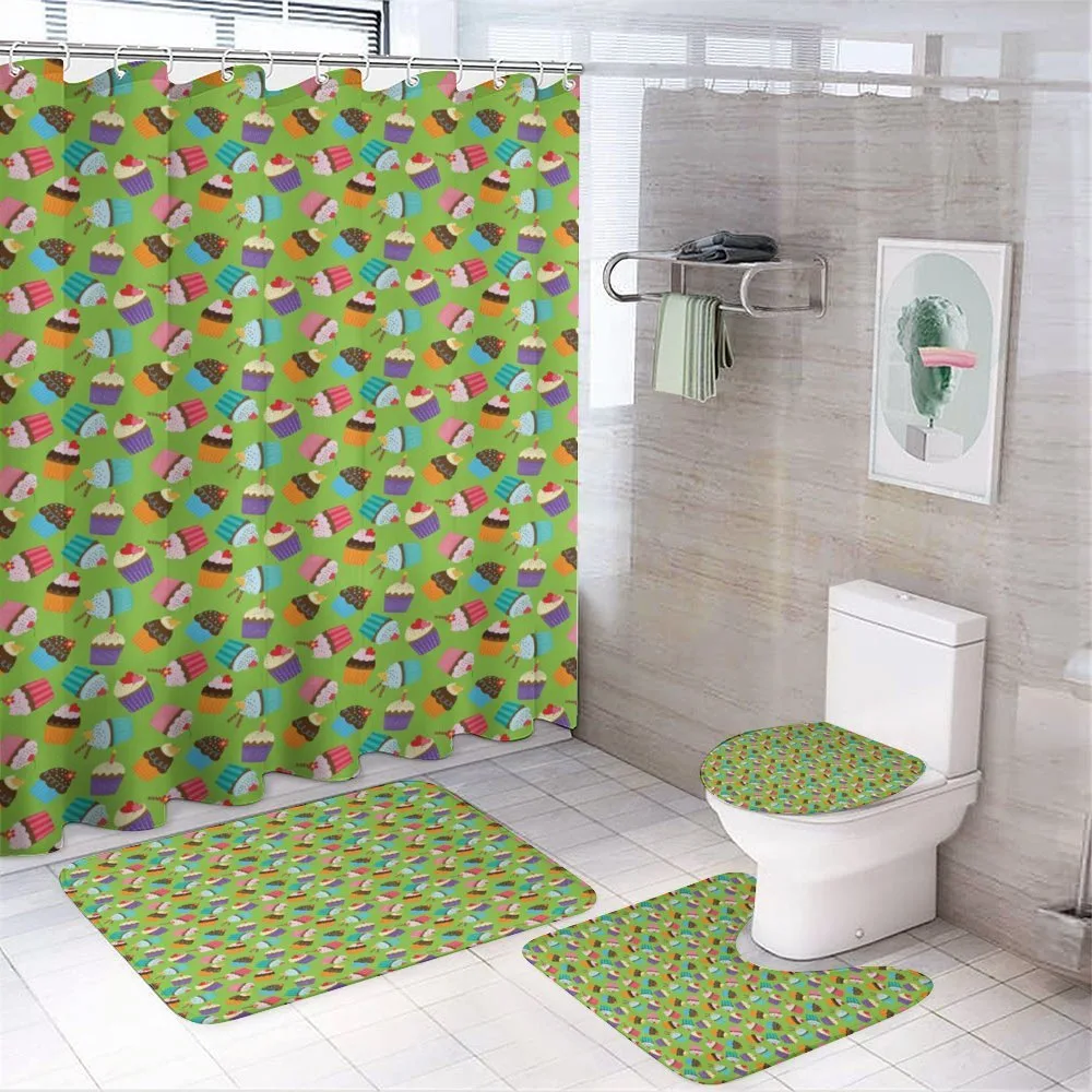 Colorful Cupcakes — 4-Piece Bathroom Set preview