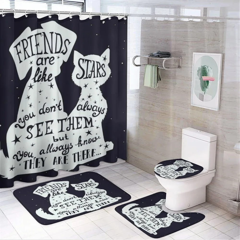 Friends are Like Stars — 4-Piece Bathroom Set preview
